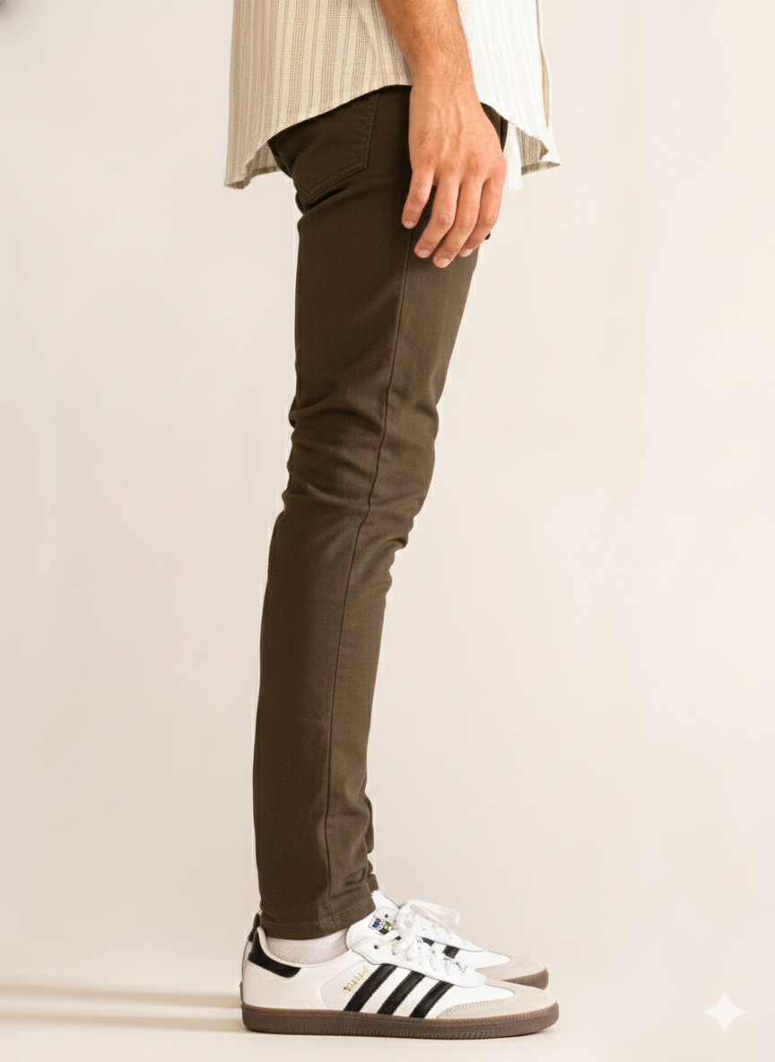 Classic Skinny Pants, Verde Olivo