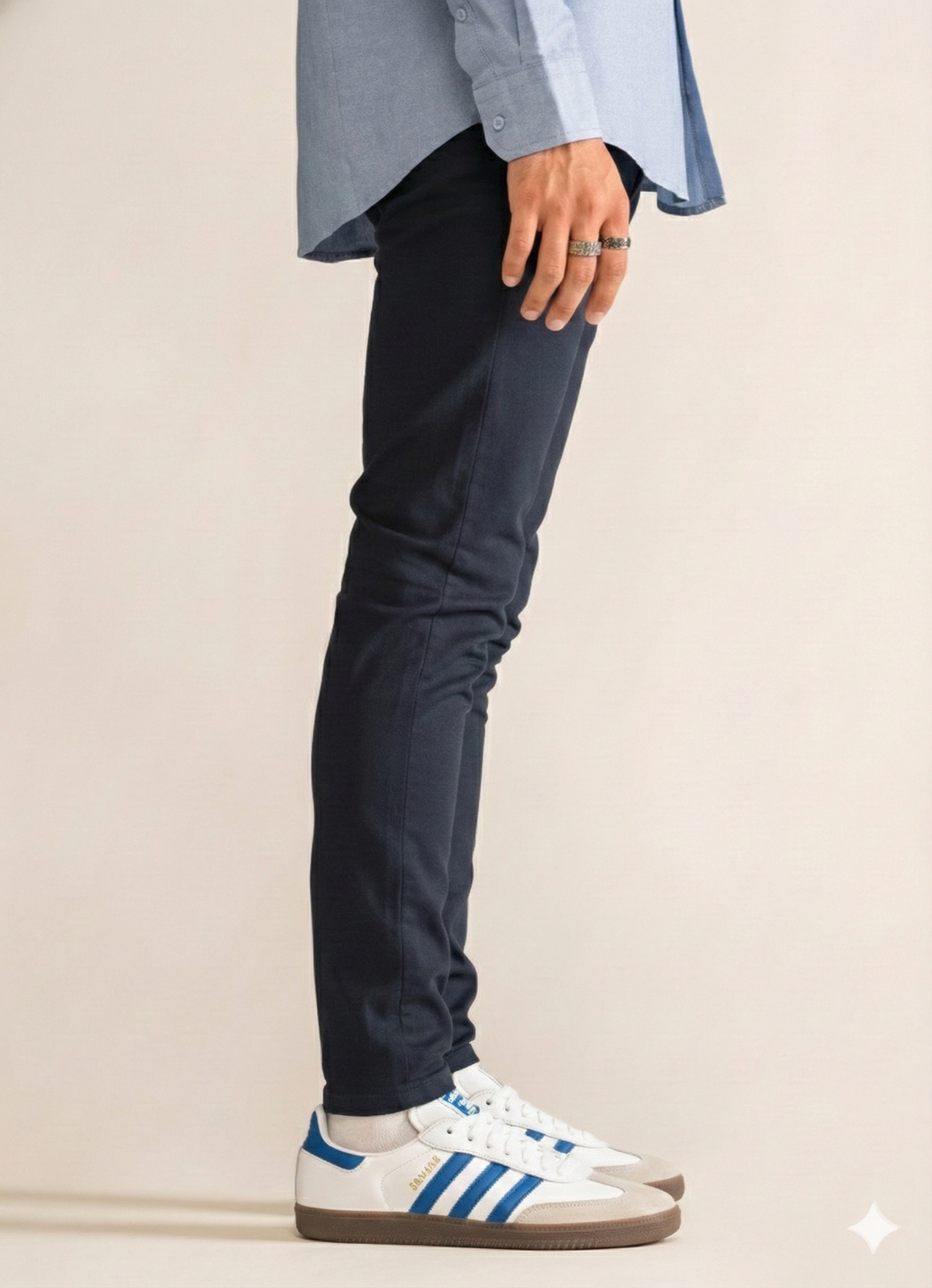 Classic Skinny Pants, Azul Obscuro