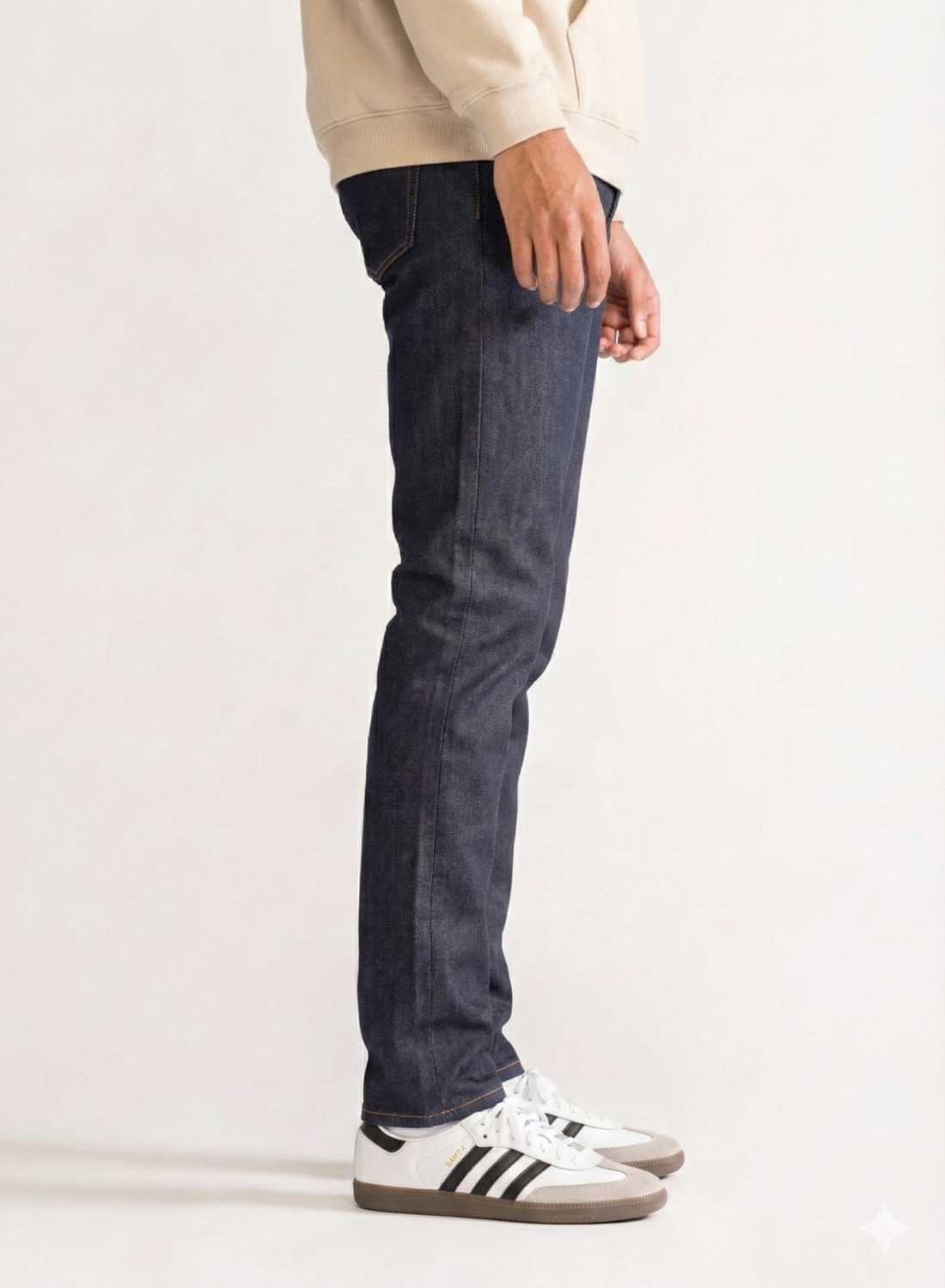 Sleek Look Slim Jeans, Azul Obscuro