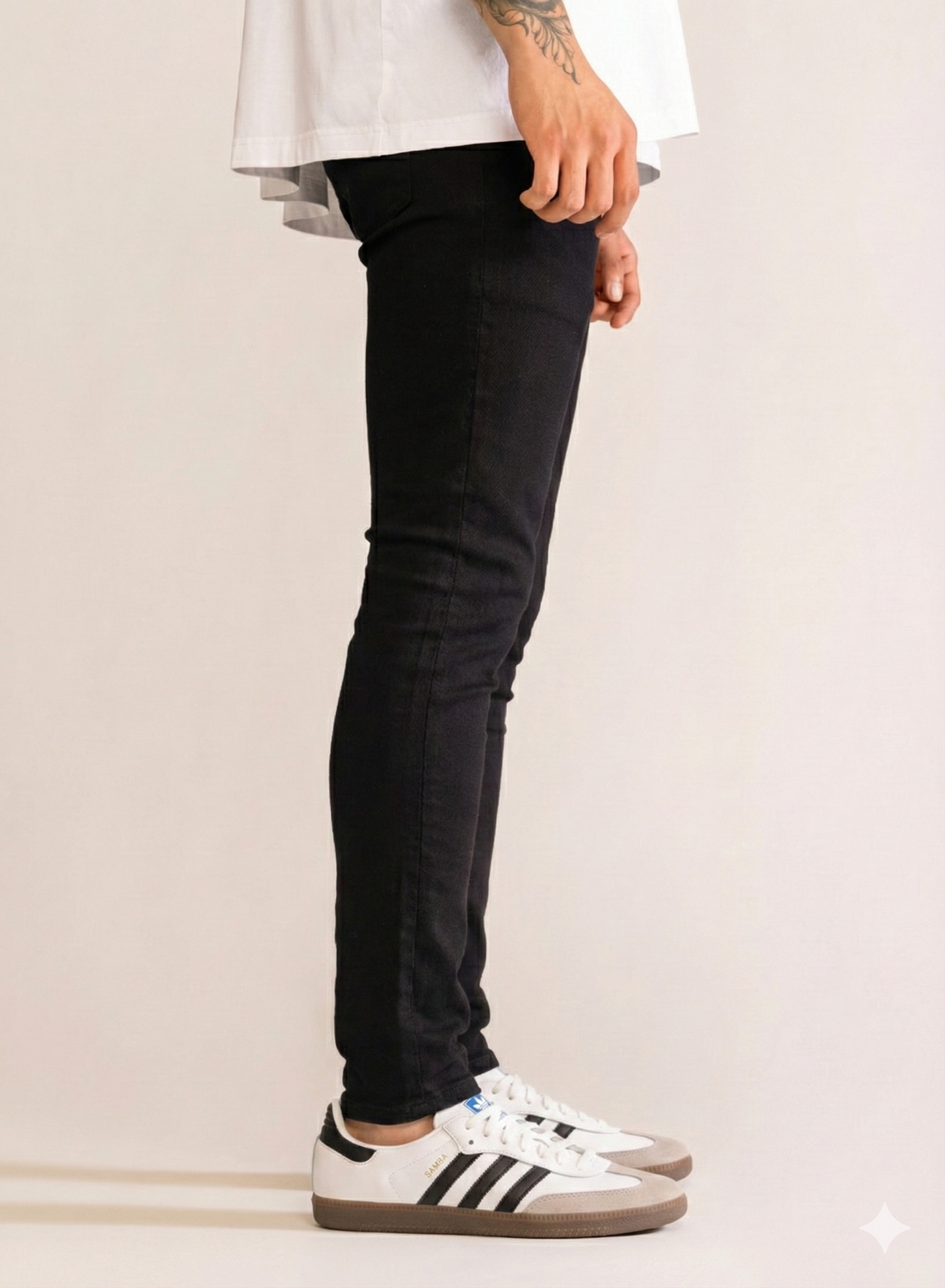 Basic Skinny Jeans, Negro