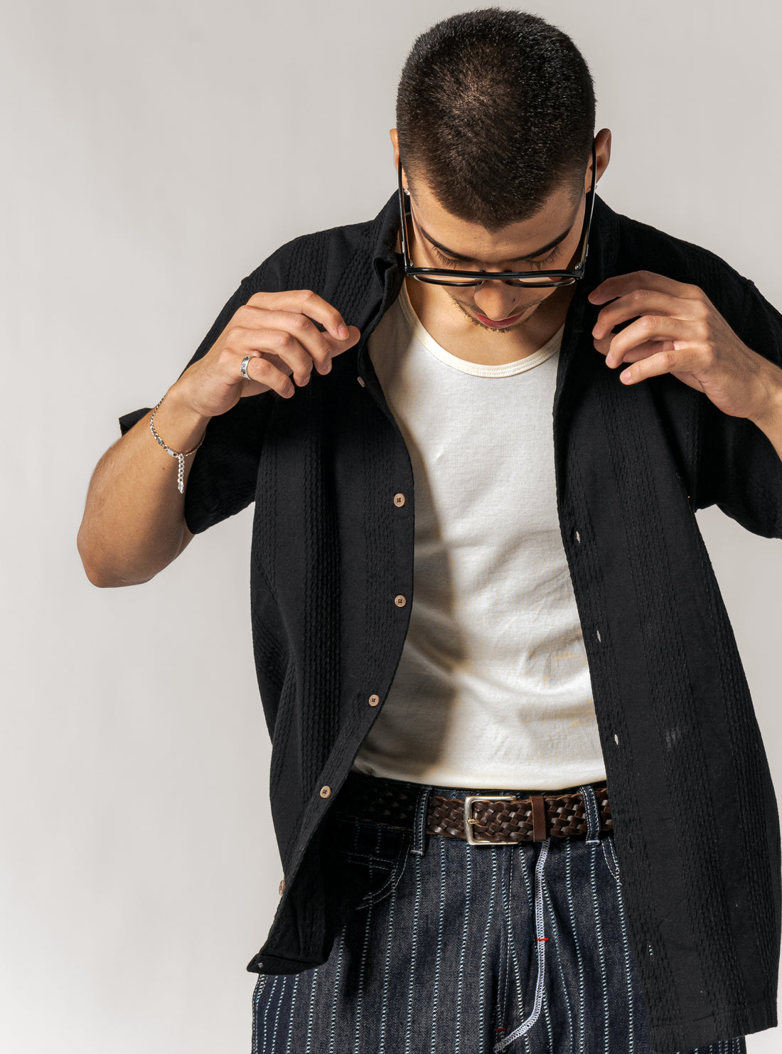 Floored In Camisa, Negro