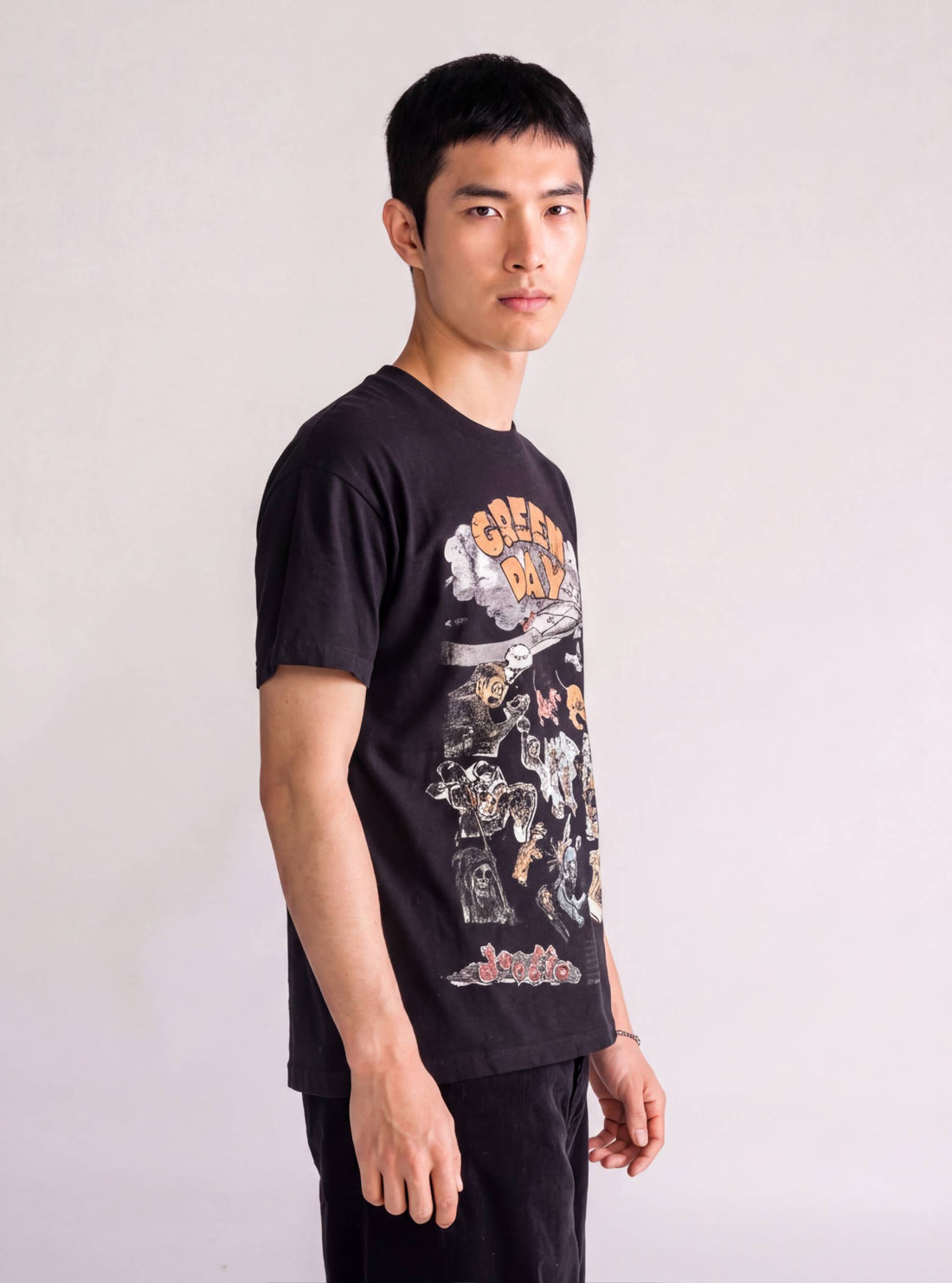 Green Day Dokie Playera, Negro