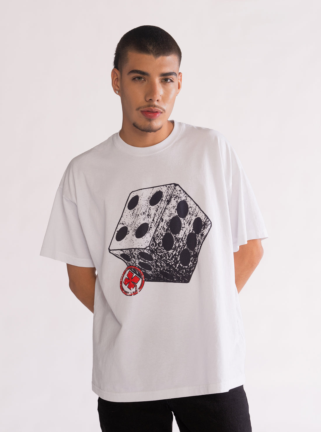 Luck Or Something Playera Oversize, Blanco
