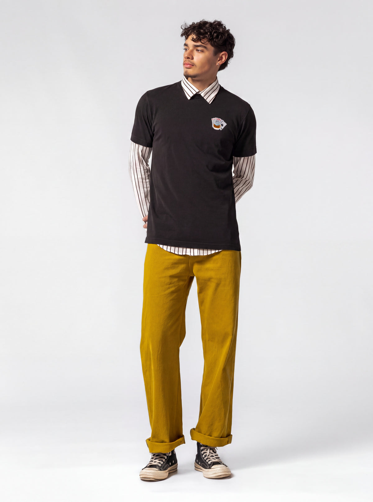 Whisky Sour Playera Negro – playera para hombre Distefano (vista 6)