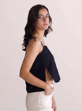 Open Your Heart Blusa Negro – blusa para mujer Distefano (vista 4)