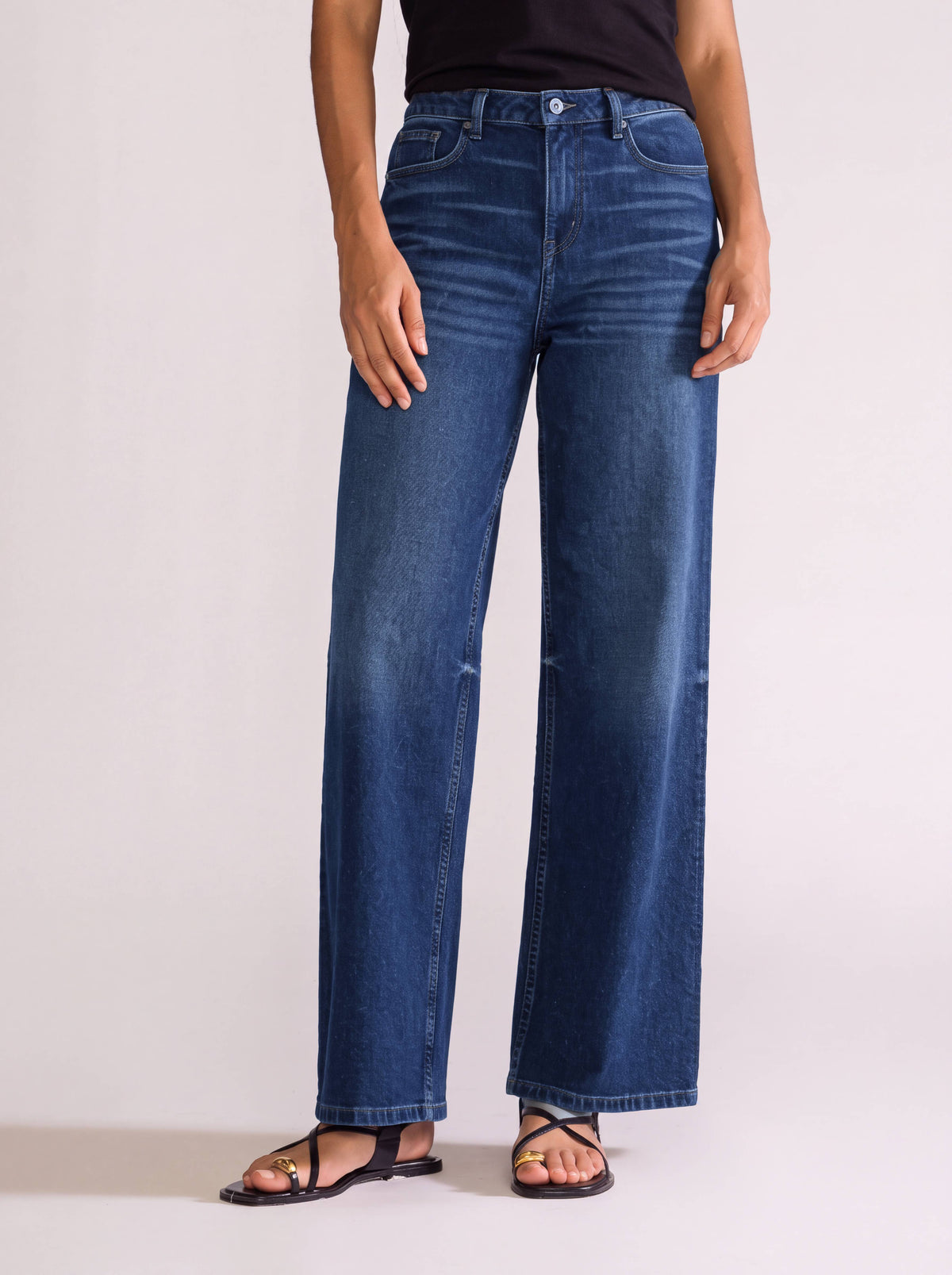 Wide Leg High Waist, Azul Claro