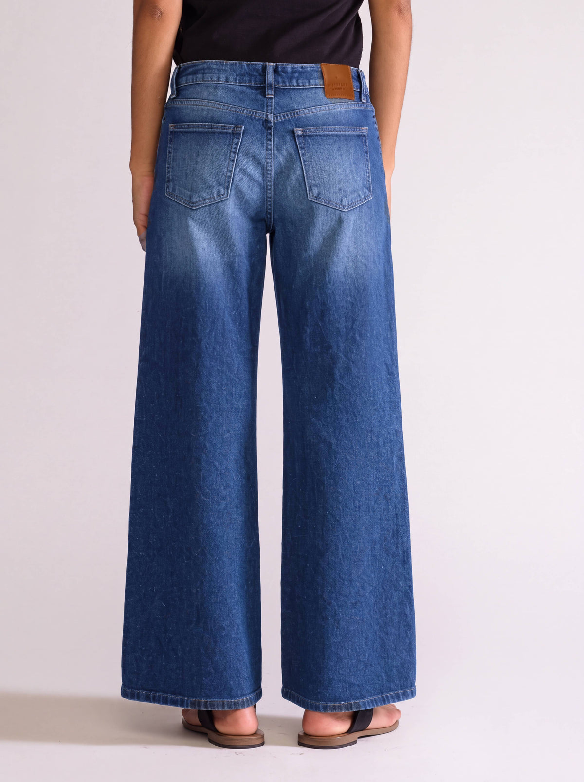 Wide Leg High Waist, Azul Claro