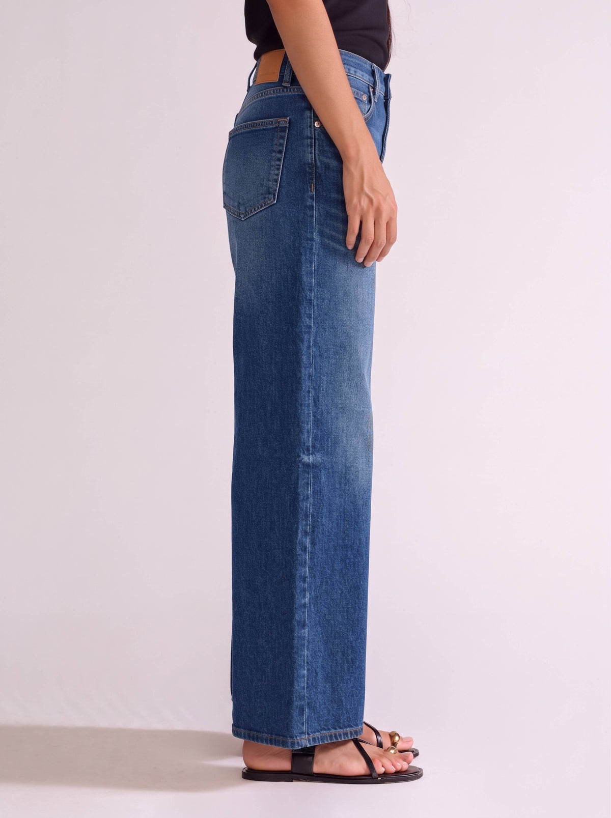 Wide Leg High Waist, Azul Claro