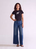 Wide Leg High Waist, Azul Claro