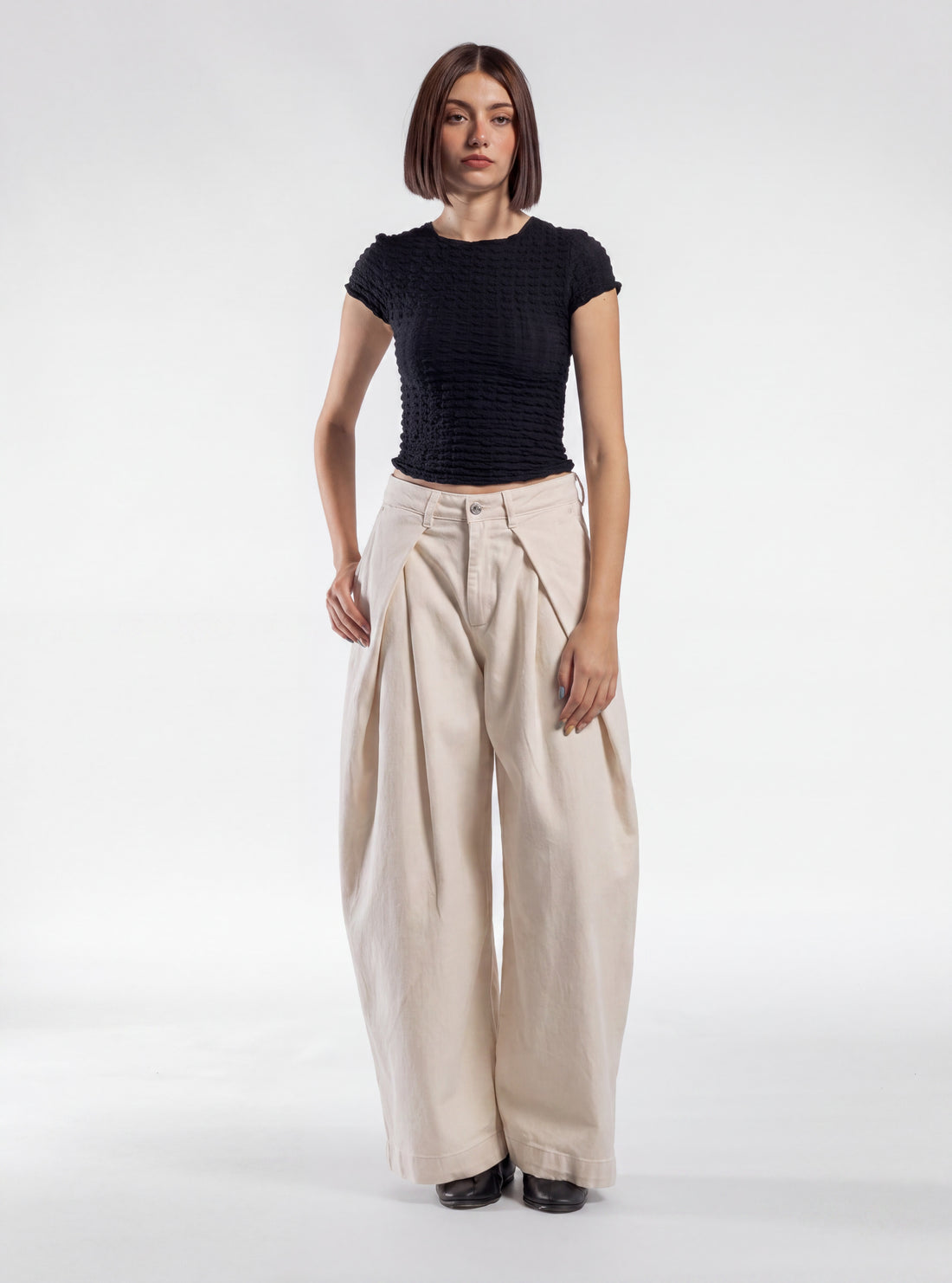 Walking On Sunshine Wide Leg Jeans, Blanco Hueso
