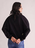 Cynthia Bed Hair, Crewneck Negro – sudadero para mujer Distefano (vista 5)