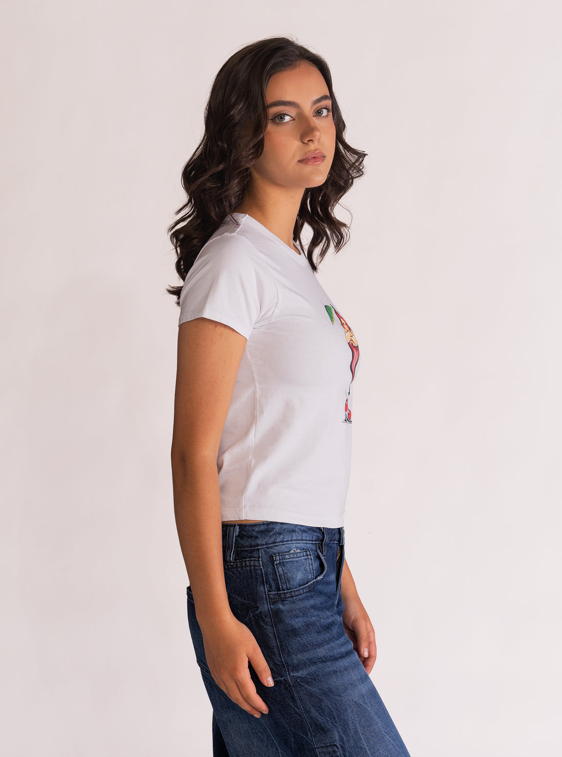 Cherries On Cup, Baby Playera, Blanco