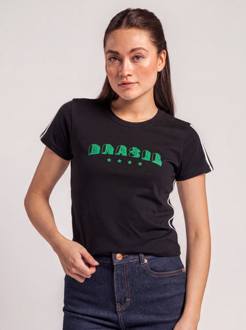 Brasil Baby Playera, Negro