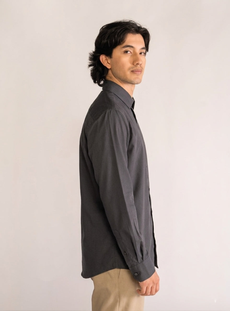 Stood Back Up Camisa, Gris Obscuro