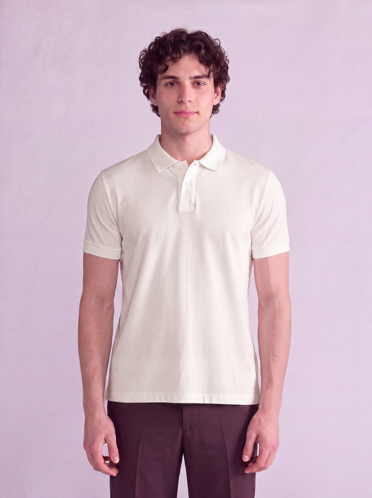 Basic Polo Premium Blanco Hueso – polo para hombre Distefano