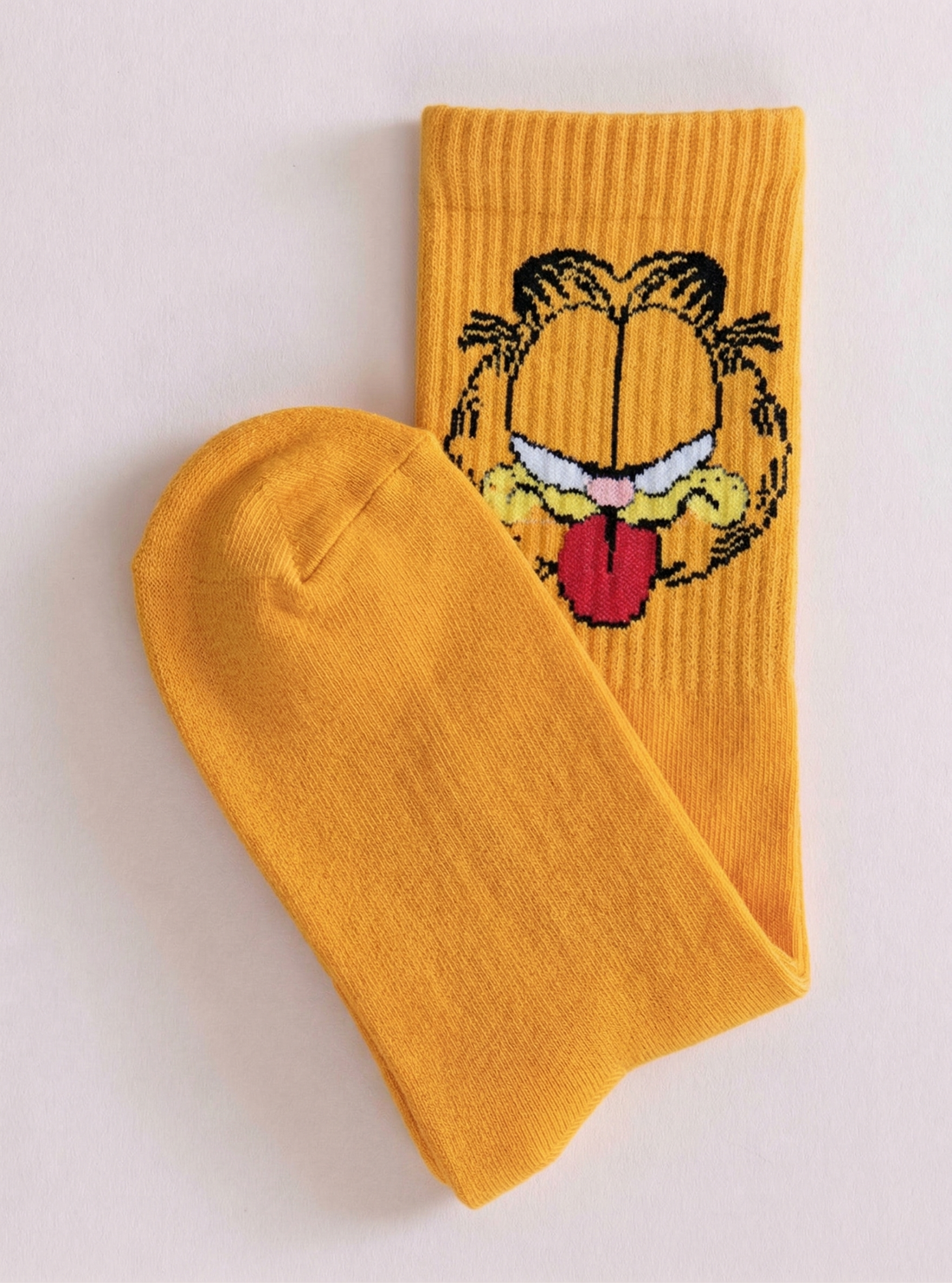 Paws & Pause Garfield Calcetines Tissue, Anaranjado