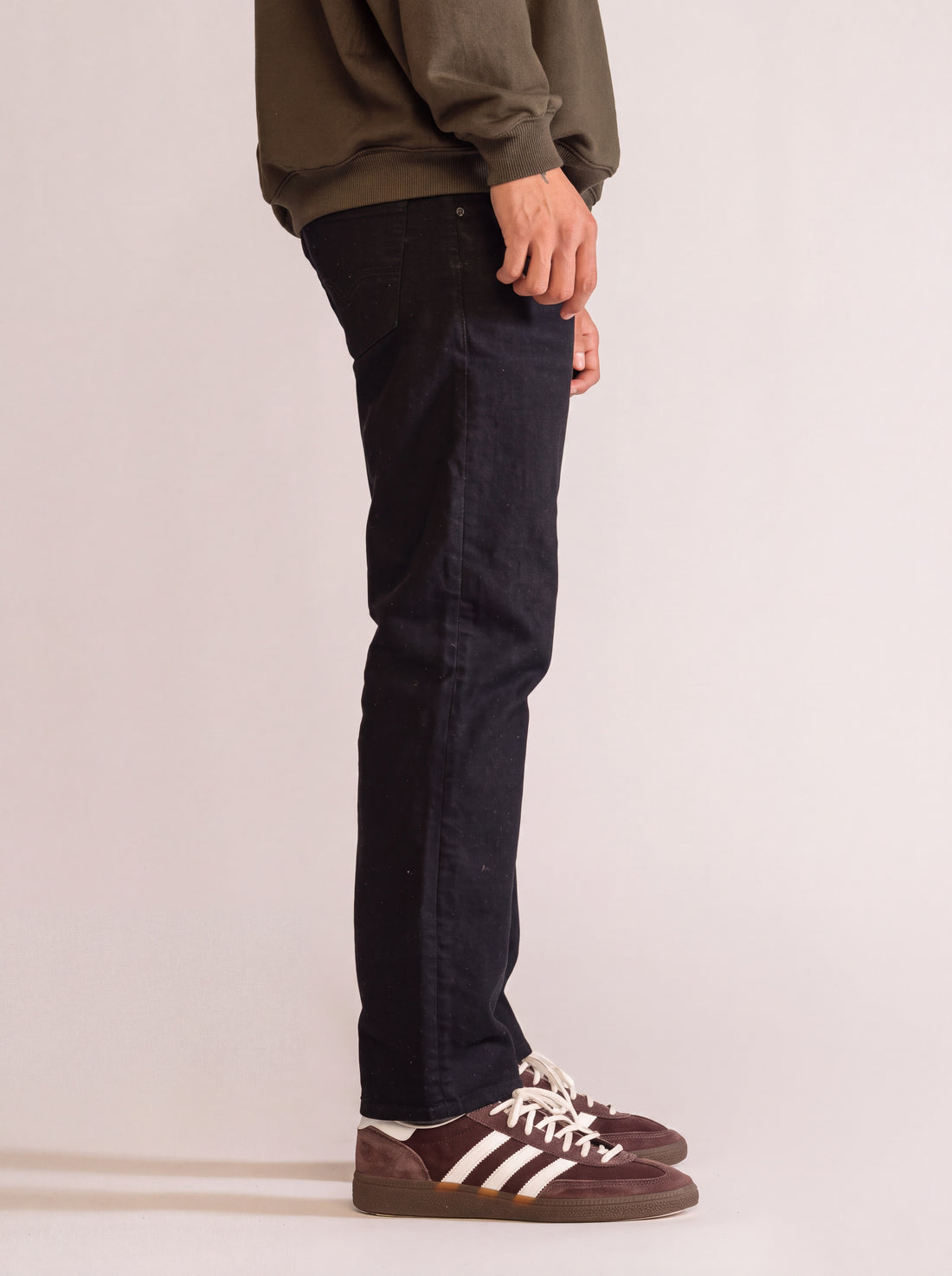Basic Slim Jeans, Negro