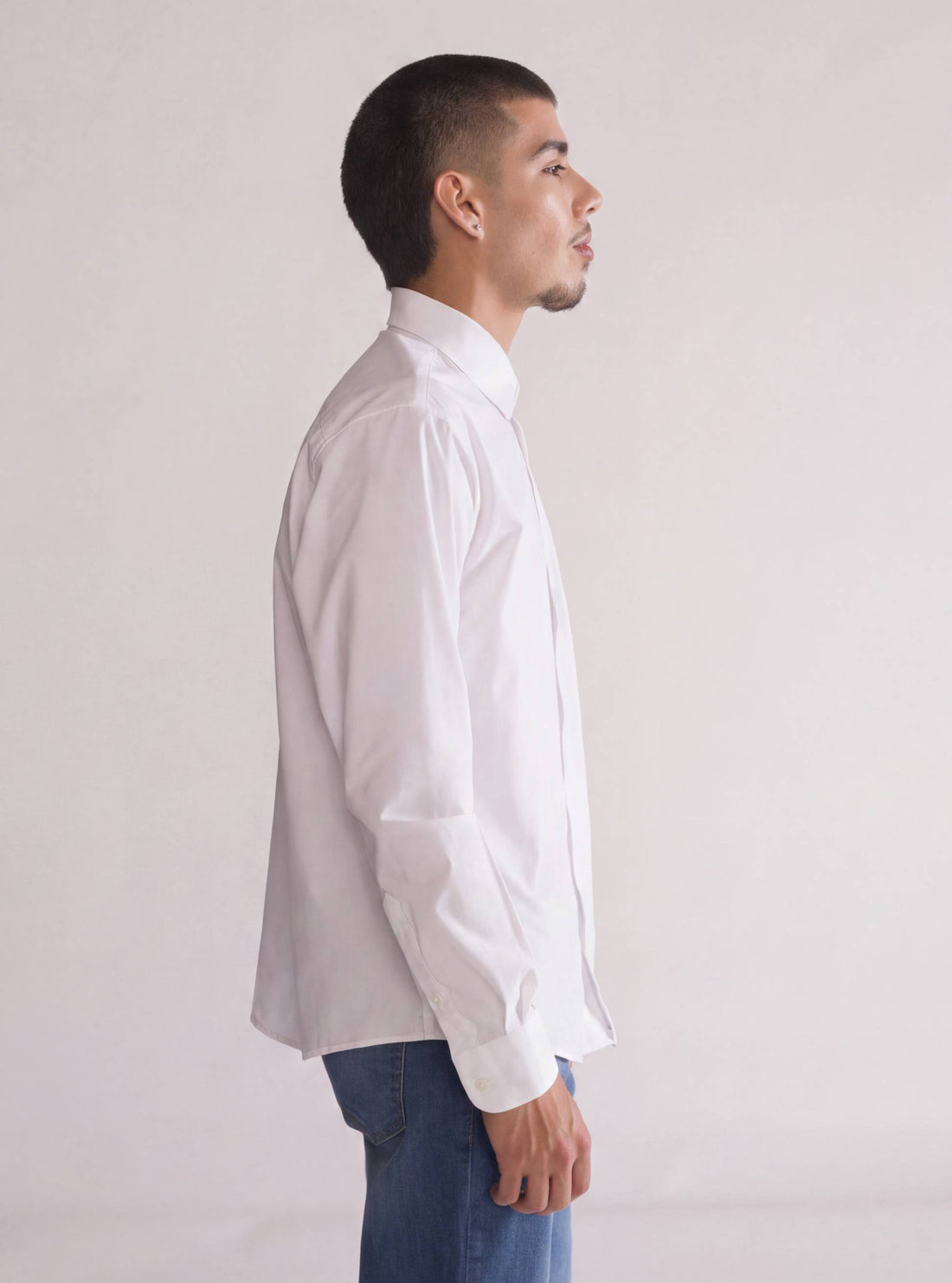Camisa Regular Fit Premium Basic ML, Blanco