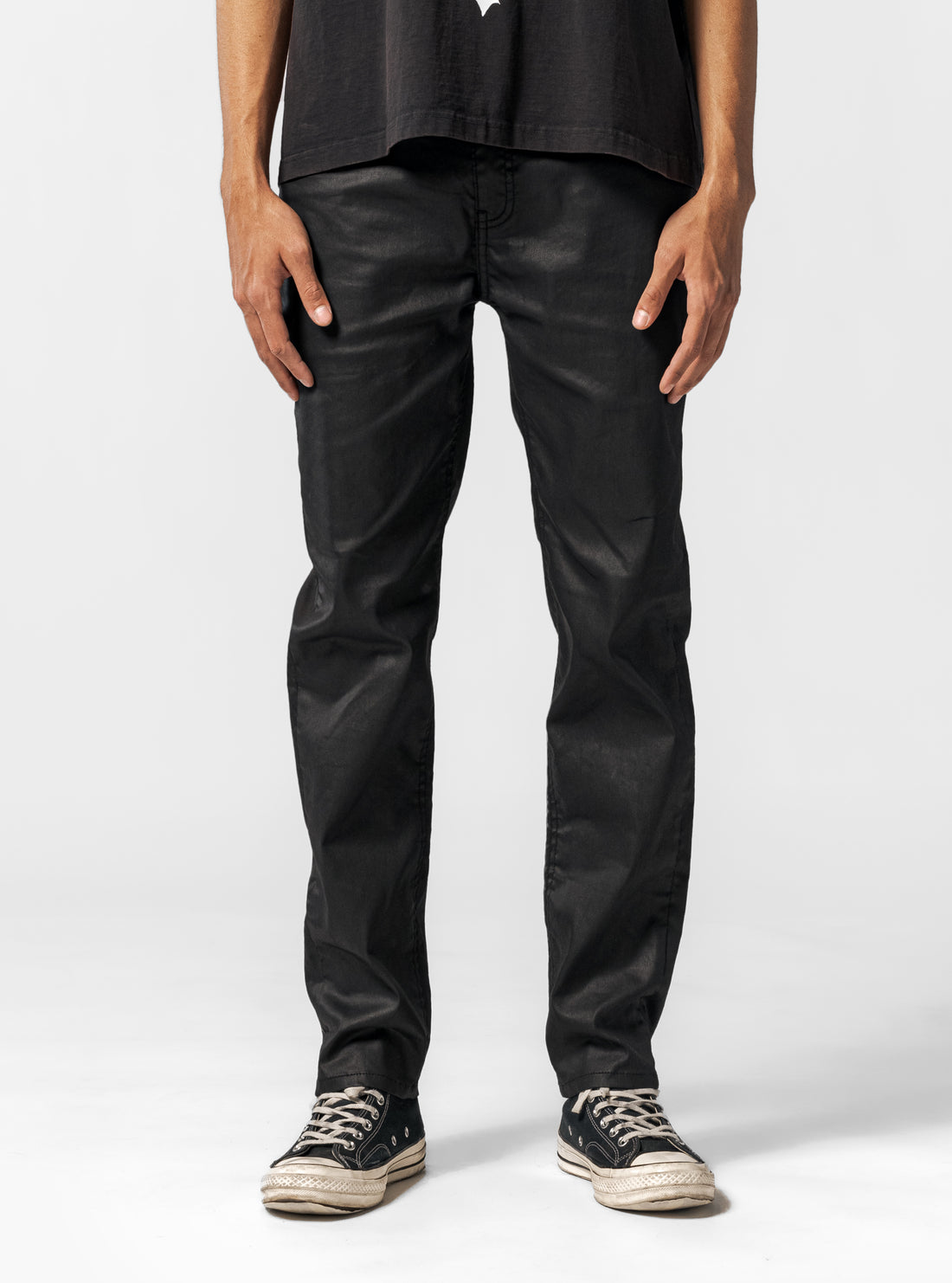 Blackout Slim Fit Jeans, Negro
