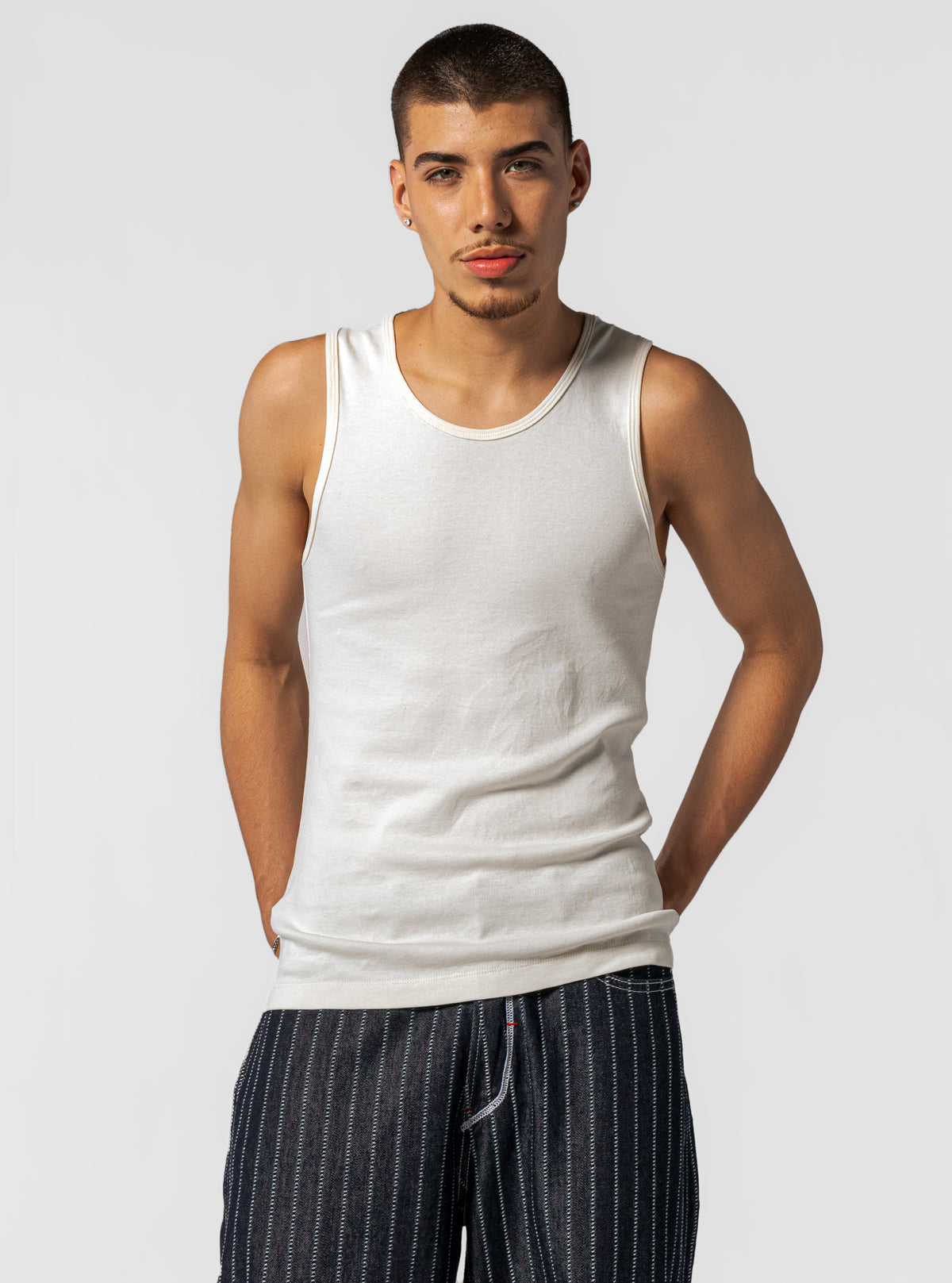 Tank top resorte, Crema