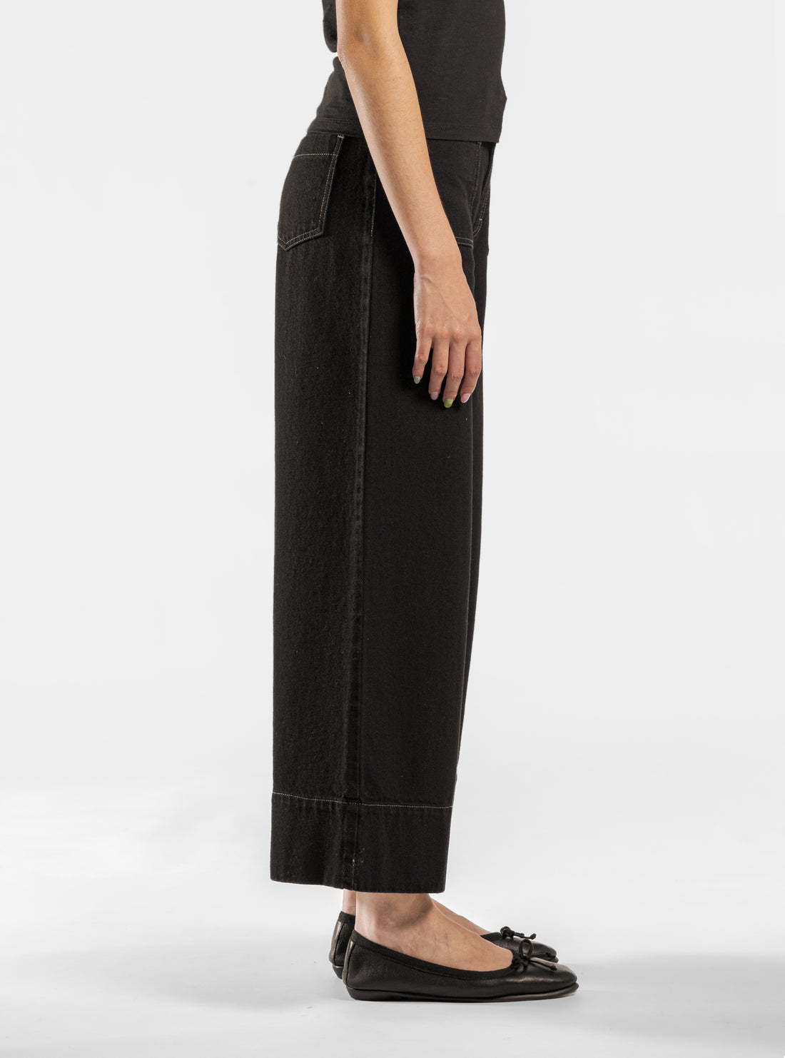 Can´t Let U Go, Wide Leg Cropped, Negro