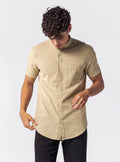 Full Swing Camisa Cuello Mao, Verde Claro