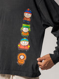 South Park Main Characters Playera Boxy, Gris Obscuro