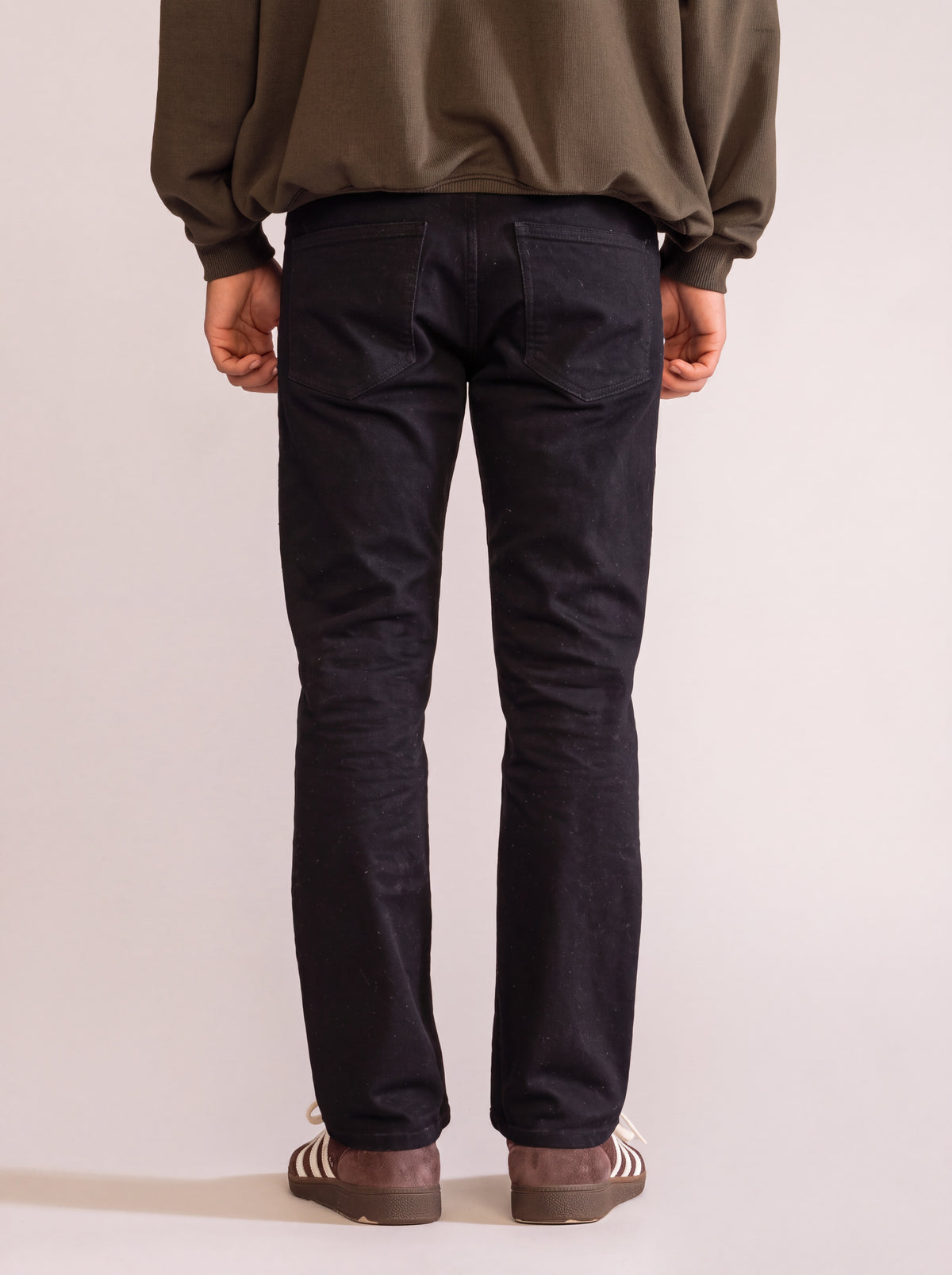 Basic Slim Jeans, Negro