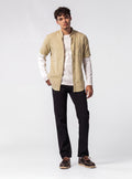 Full Swing Camisa Cuello Mao, Verde Claro