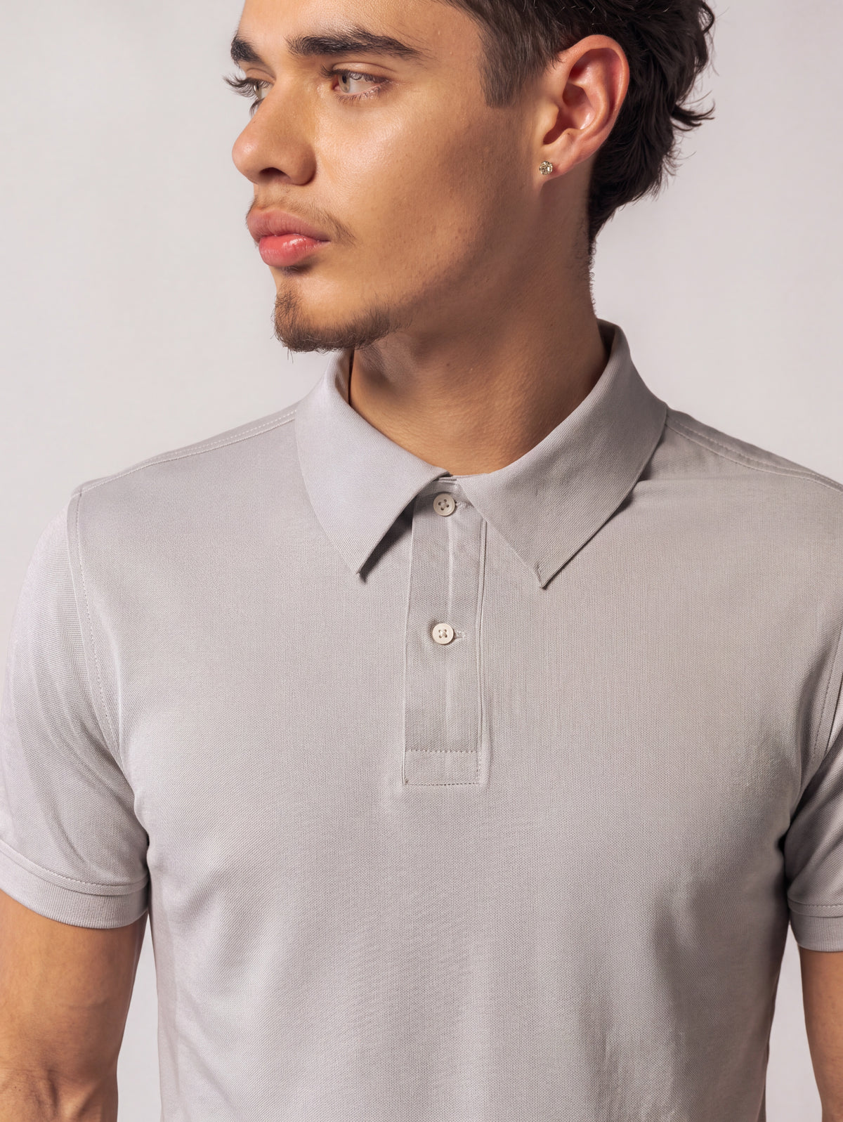 Camisa Polo Basic Premium SEAMLESS, Gris claro