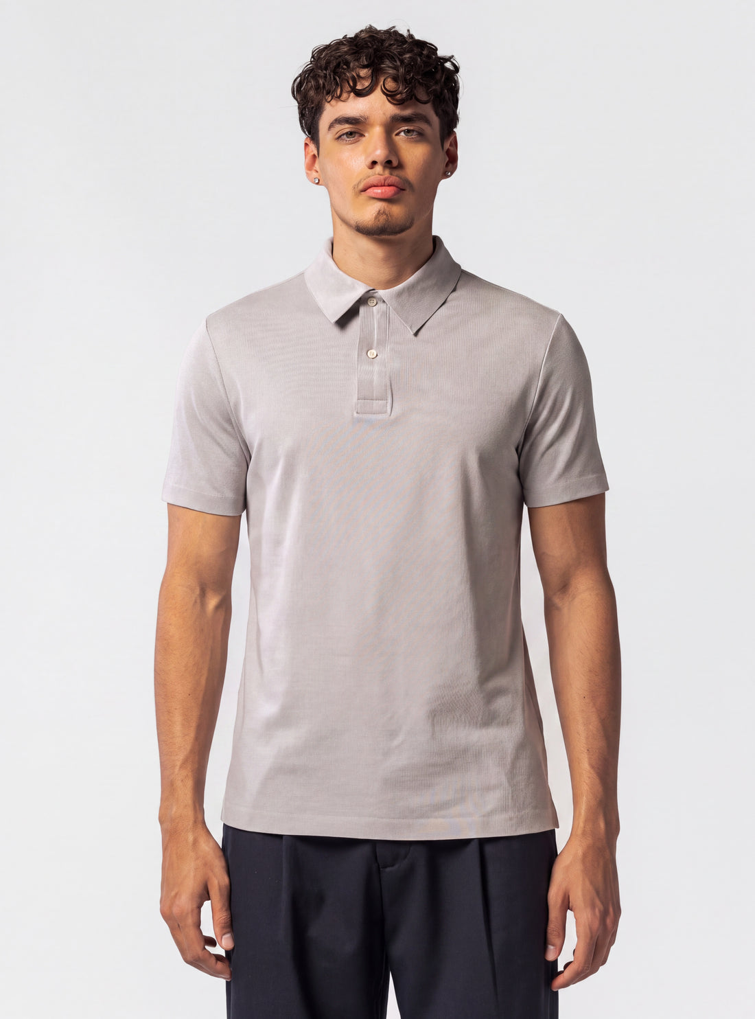 Camisa Polo Basic Premium SEAMLESS, Gris claro