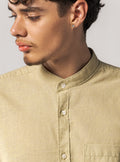 Full Swing Camisa Cuello Mao, Verde Claro