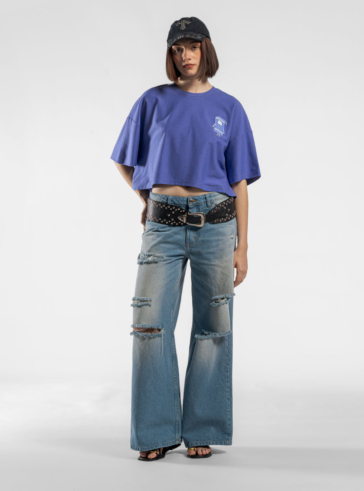 Toallín Cropped Playera, Morado