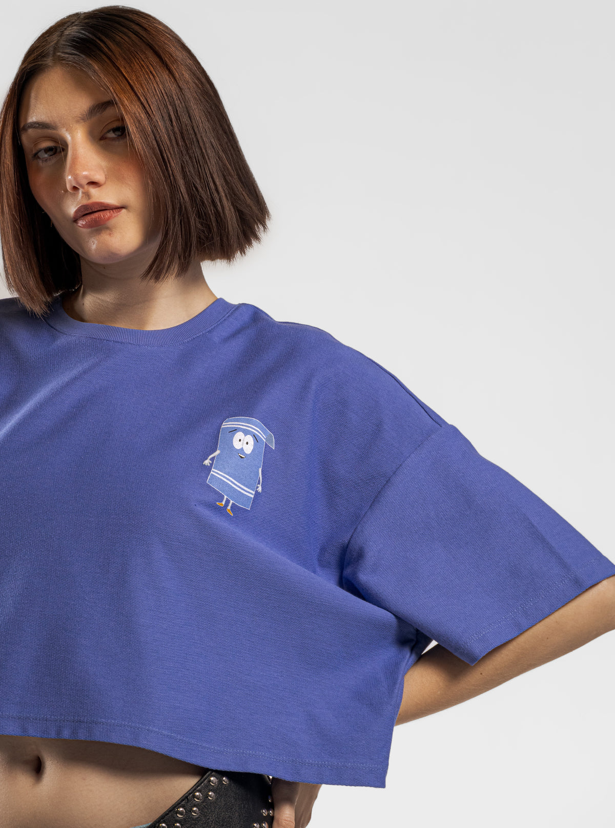Toallín Cropped Playera, Morado