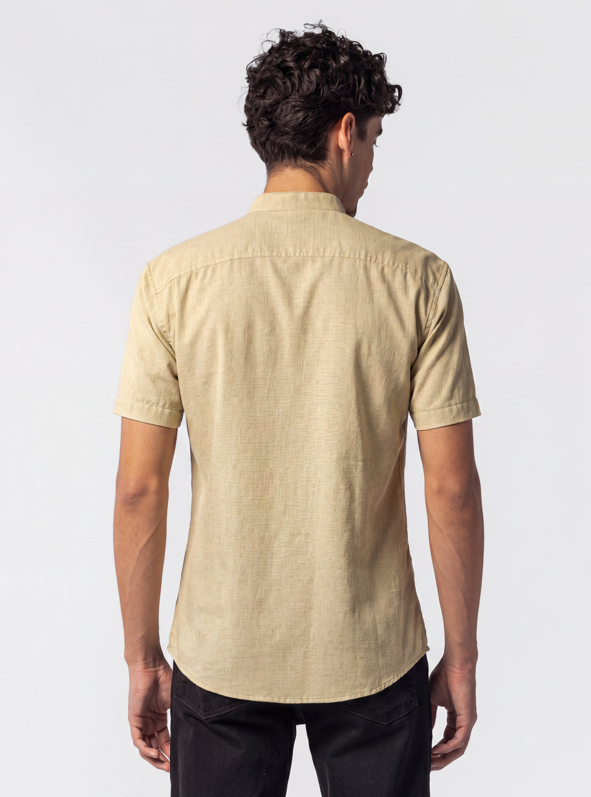 Full Swing Camisa Cuello Mao, Verde Claro
