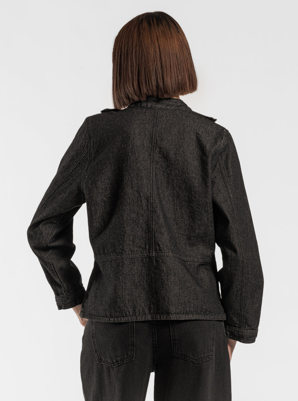 Military Denim Chumpa, Negro
