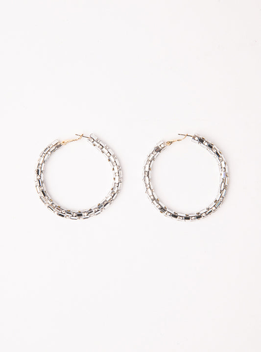 Lose Control Earrings, Plateado