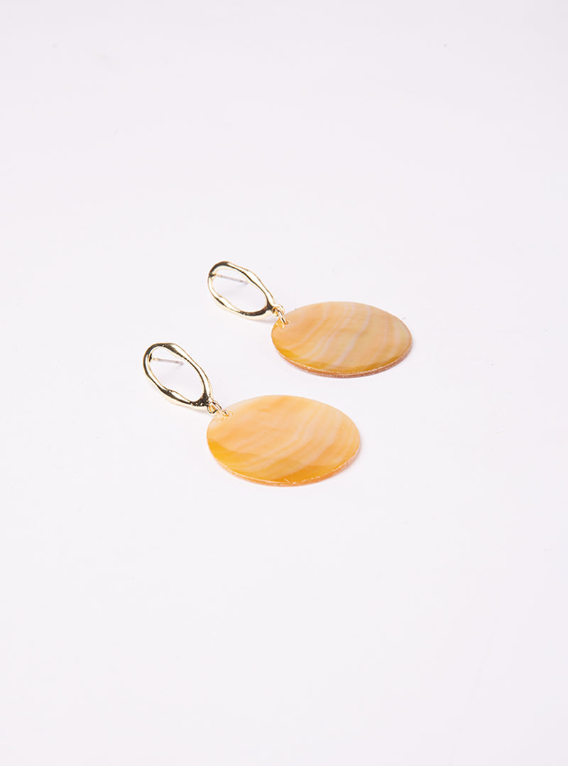 Circular As Our Way Earrings, Amarillo Claro