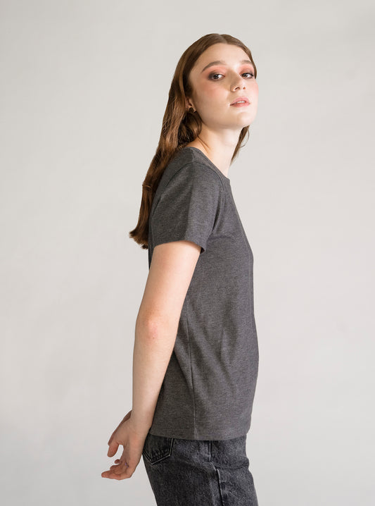 The Canvas Tee, Gris Obscuro