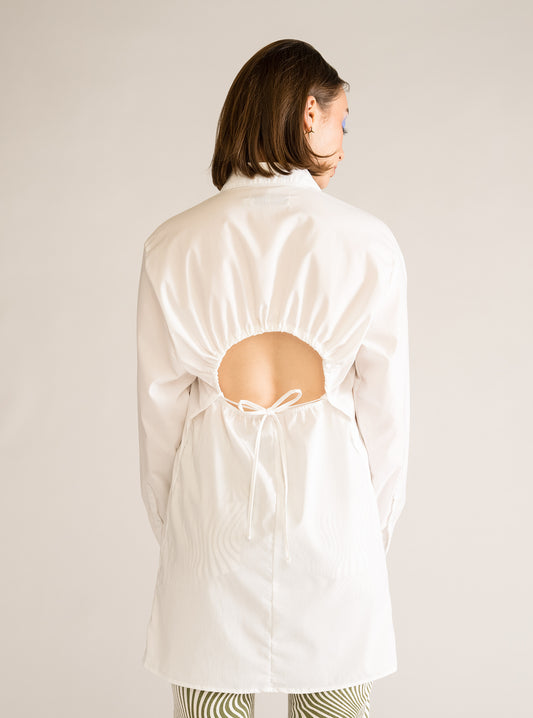 Back Cleavage Blouse, Blanco