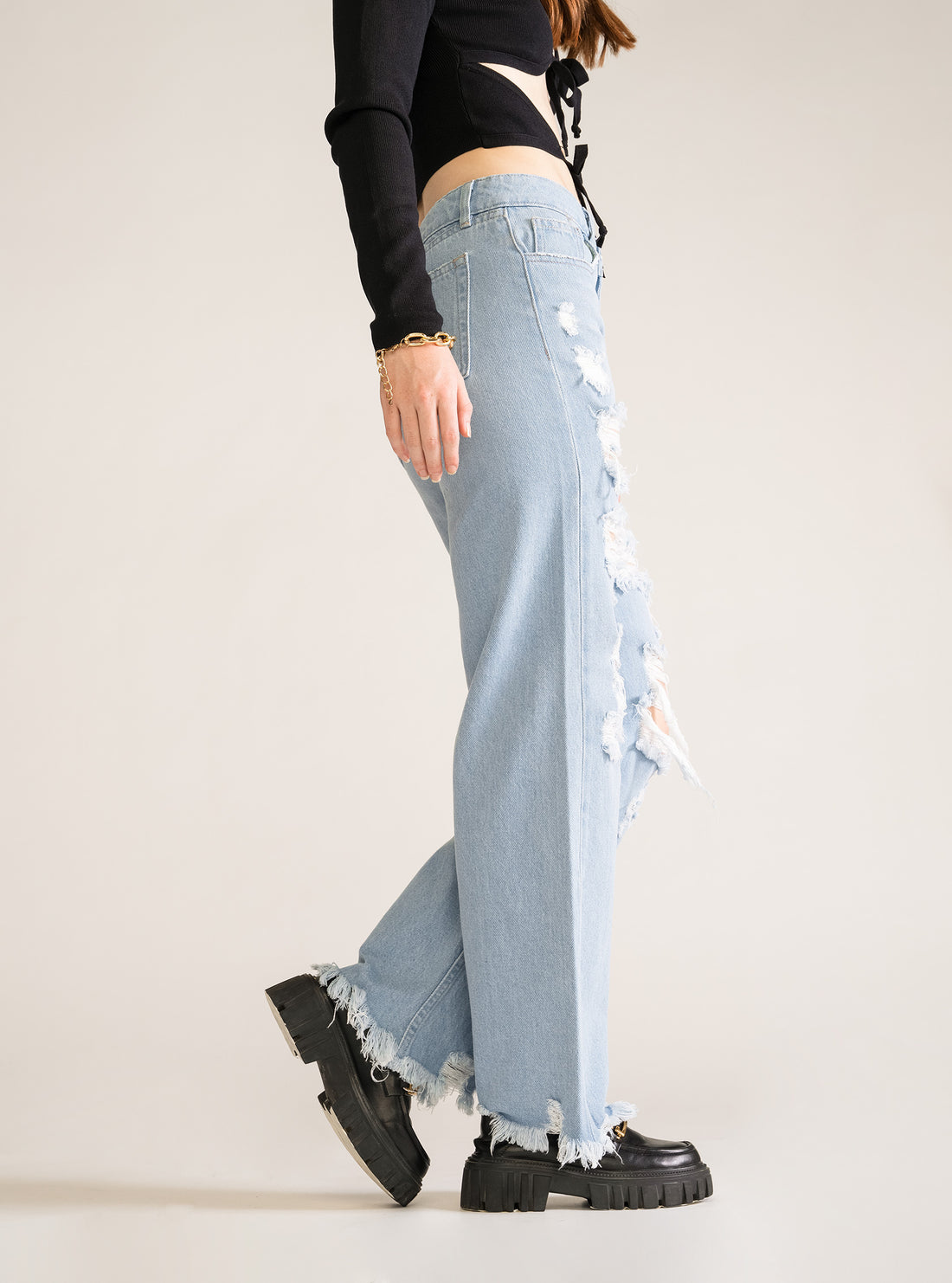 Disarm Low Waist Straight Jeans, Celeste