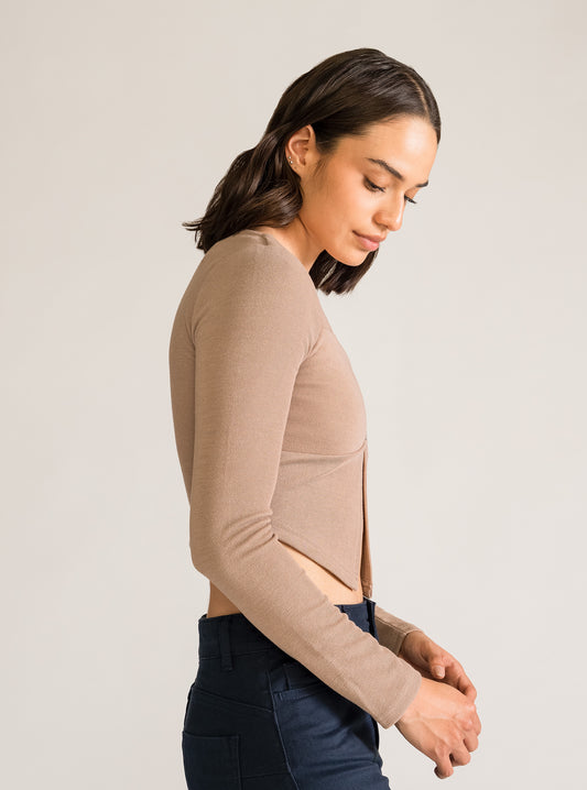 Sultry Vibes Blouse, Café Claro