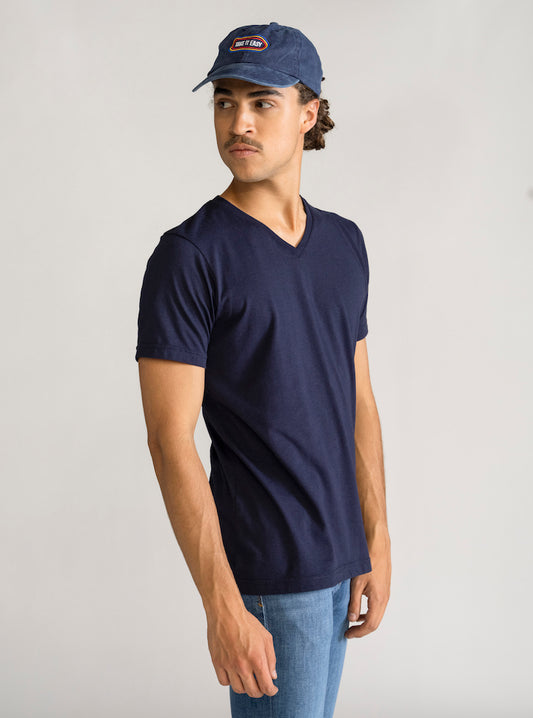 Everyday Regular T-Shirt V, Azul Marino
