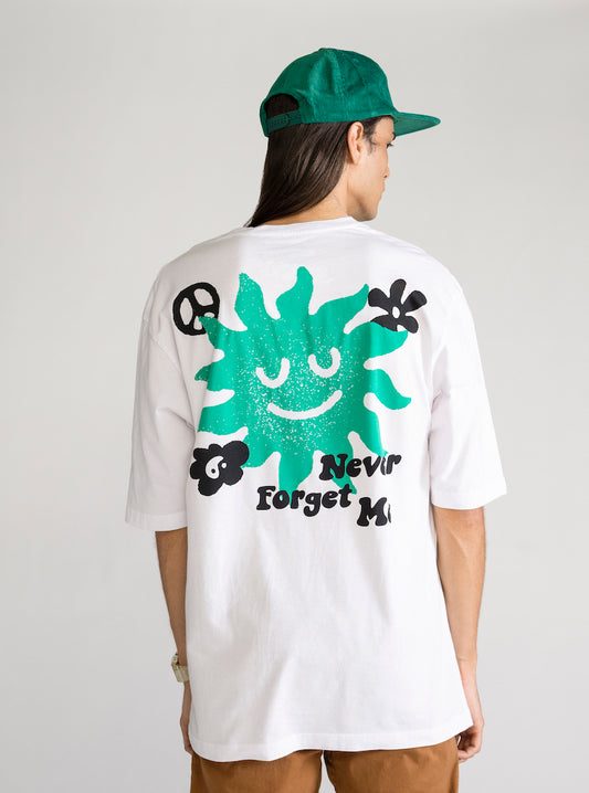 Don't Forget Me Oversize T-shirt, Blanco