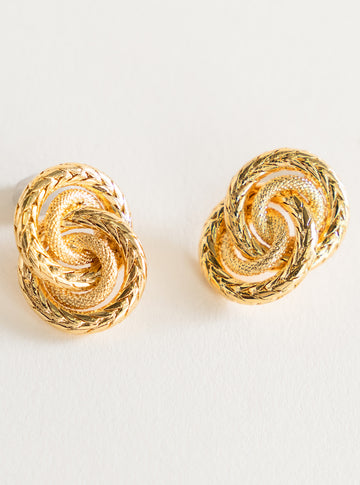 Twirl Gurl Earrings, Dorado