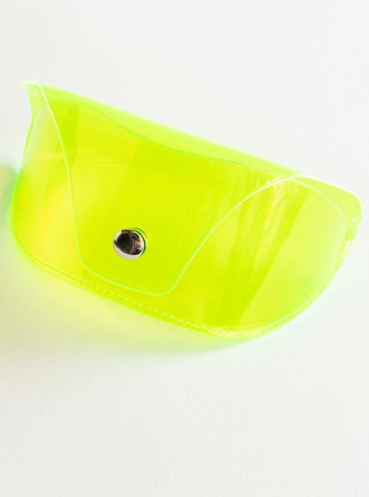 Transparent Plastic Fantastic Sunglass Cases, Amarillo Claro