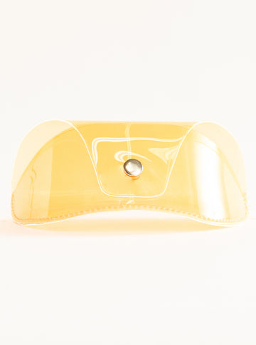 Transparent Plastic Fantastic Sunglass Cases, Anaranjado