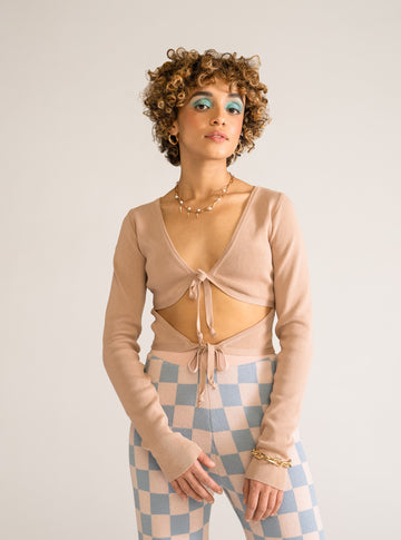 A Watchfull One Blouse, Beige