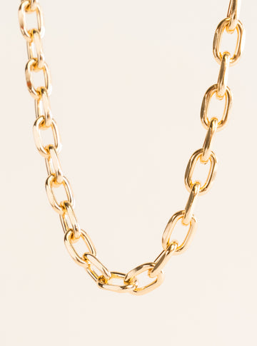 Chain linker Necklace, Dorado