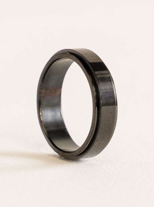 Rotate Freely Spinning Ring, Negro